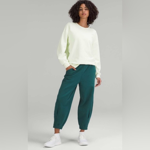 Lululemon Perfectly Oversized Crew Neck Sweater XL/XXL Light Green & Grey - Picture 4 of 9